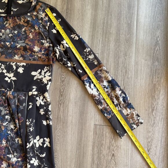 Sisley Midi Dress Size M Italy in Floral Print Boho Lux Hippie Euro Chic - Picture 12 of 16